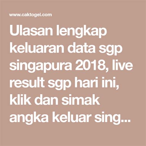 data sgp|data sgp 2001 hingga sekarang.